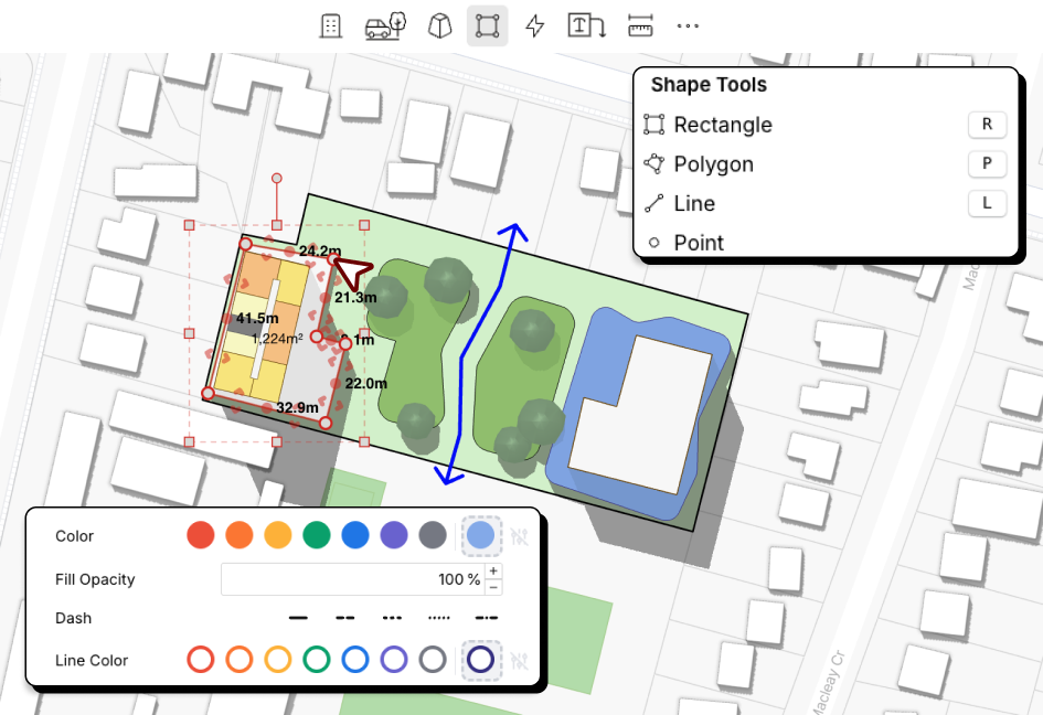 Draw right on the map
